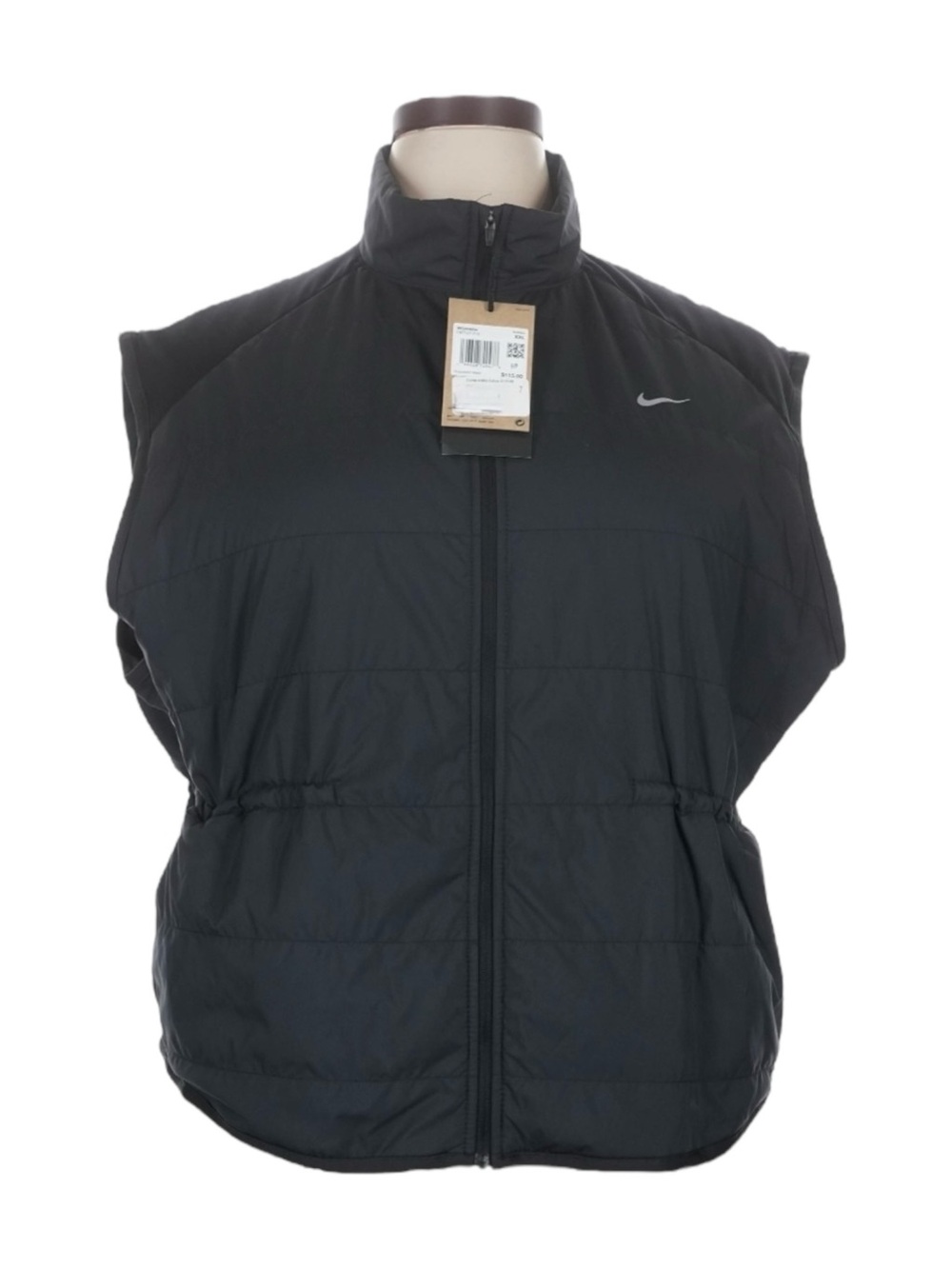 Nike Therma-FIT Running Vest XXL Black NWT Insulated Full Zip FB7537-010